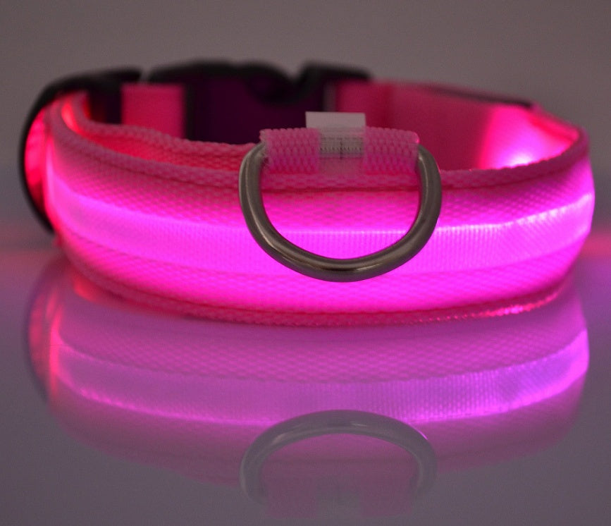 CheeriGlow LED Collar & Leash Set: Adjustable, Luminous, and Night-Safe for Your Pet