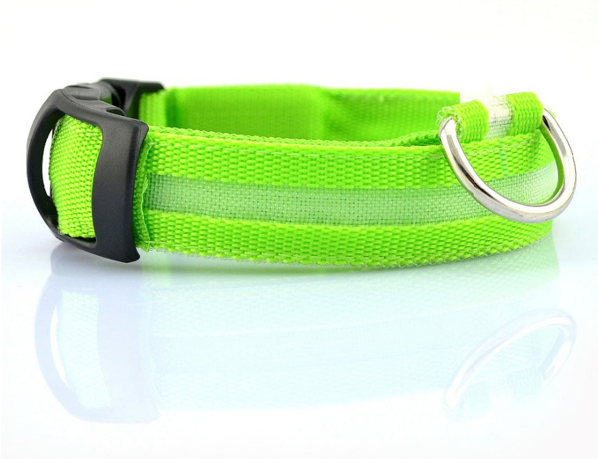 CheeriGlow LED Collar & Leash Set: Adjustable, Luminous, and Night-Safe for Your Pet