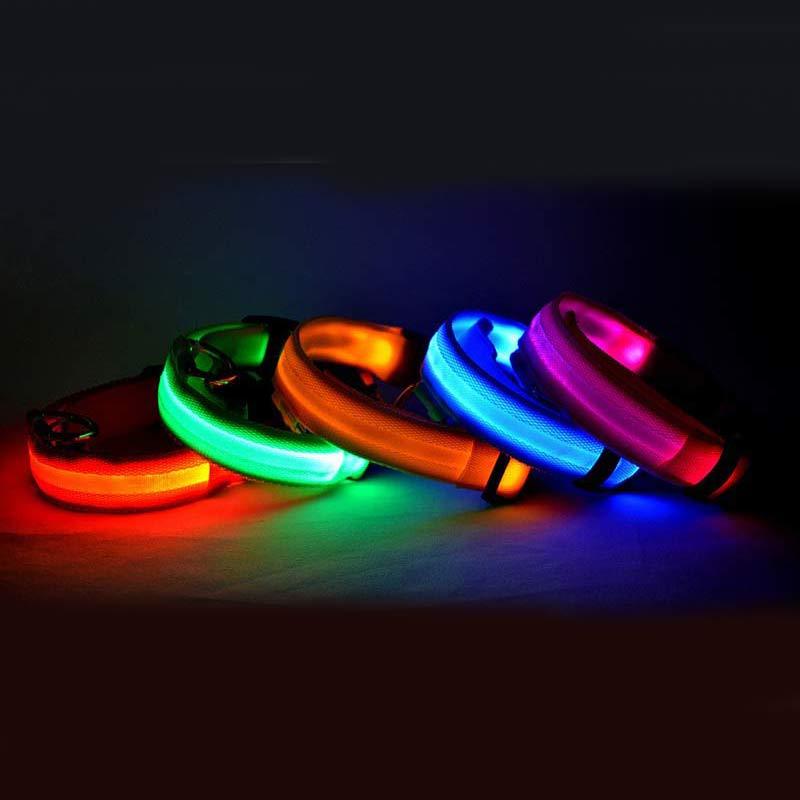 CheeriGlow LED Collar & Leash Set: Adjustable, Luminous, and Night-Safe for Your Pet