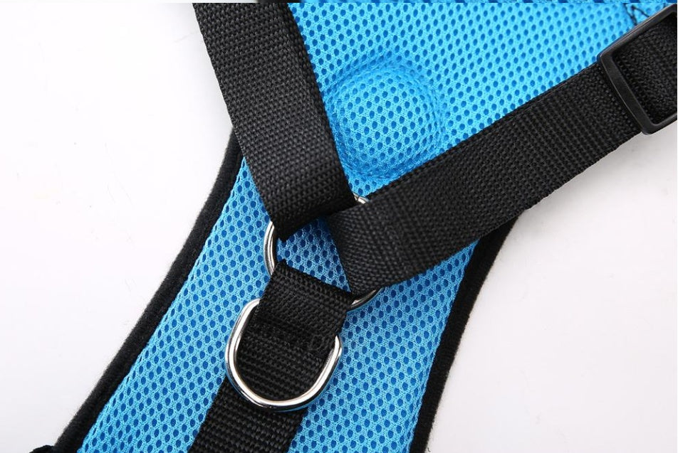 Dog supplies Breathable mesh chest straps Pet car safety chest back